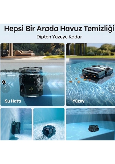 Aıper Scuba X1 Pro Max Kablosuz 300m2 Otomatik Havuz Süpürge Robotu-toptancıyızbiz