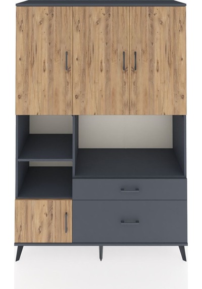 Hyperion Dolap 7 Raflı 2 Çekmeceli 5 Kapaklı 132x44x195 Antrasit-çam/antrasit Atlas Çam/antrasıt Hyperion Dolap 7 Raflı 2 Çekmeceli 5 Kapaklı 132x44x195 Antrasit-çam/antrasit Atlas Çam/antrasıt