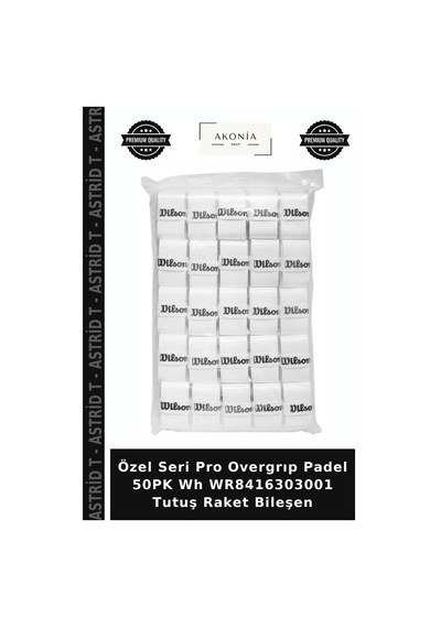 Özel Seri Pro Overgrıp Padel 50pk Wh Wr8416303001 Tutuş Raket Bileşen Beyaz