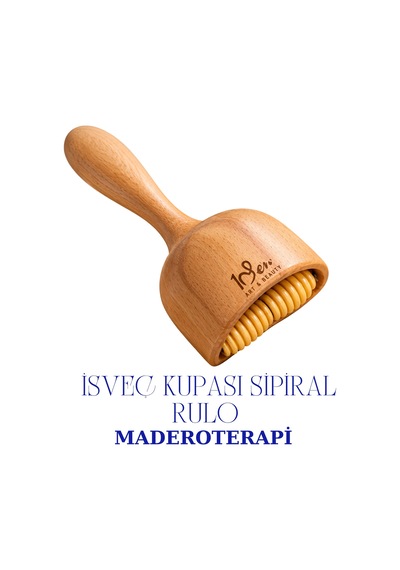 Maderoterapi İsveç Kupası Vakumlu Spiral Rulo Ahşap Masaj Aleti