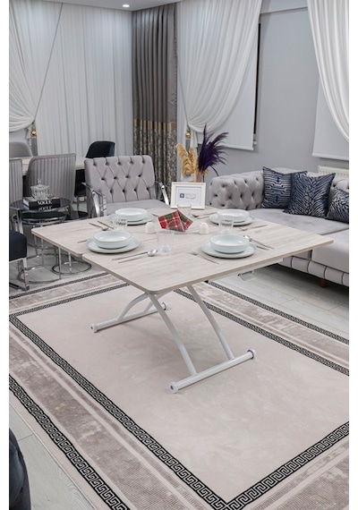 Juppo Üst Tabla Mdf Lizbon Oval Köşe Alt Beyaz Dışa Kıvrım