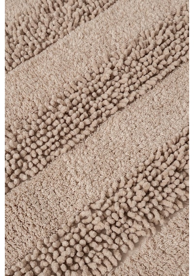 Macaroni 2'li Pamuk Banyo Paspas Seti Yumuşak Dokulu Bej Yıkanabilir 60x100 + 60x50cm, Mx001b