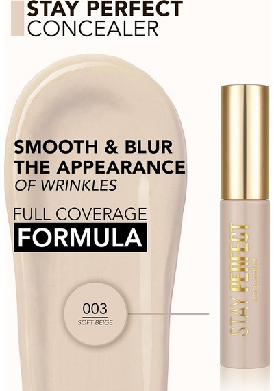 Doğal Bitişli Kapatıcı Soğuk Alt Ton - Stay Perfect Concealer - 003 Soft Beige - 8682536085489 Çok Renkli