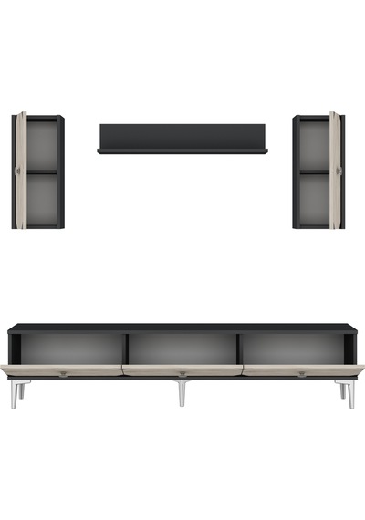 Tvr1897ats Alfa Tv Ünitesi Takımı Antrasit-beyaz-silver 180cm
