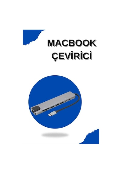 Çevirici Dönüştürücü Adaptör Apple Macbook Uyumlu 3 In 1 Type-c To Hdmı Usb 3.0 Çok Renkli