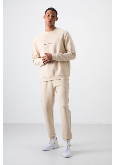 Tommy Life Bej Pamuklu Kalın Yumuşak Dokulu Comfort Fit Baskılı Erkek Eşofman Takım - 85253 Bej Tommy Life Bej Pamuklu Kalın Yumuşak Dokulu Comfort Fit Baskılı Erkek Eşofman Takım - 85253 Bej