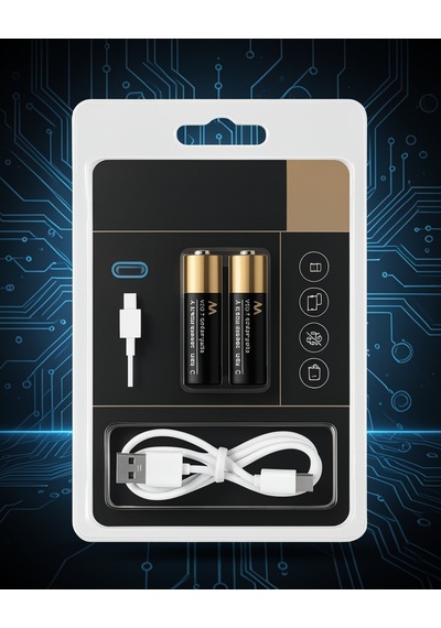 Usb Type-c Şarjlı Aaa Lityum Pil 1000+ Döngü Uczzzşarjlıpil-5