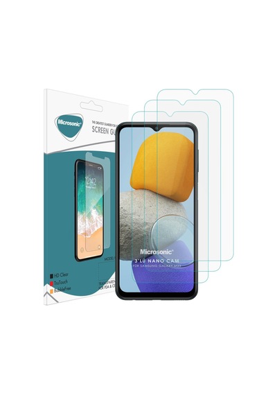 Microsonic Samsung Galaxy Uyumlu M23 Screen Protector Nano Glass Cam Ekran Koruyucu 3 Lü Paket