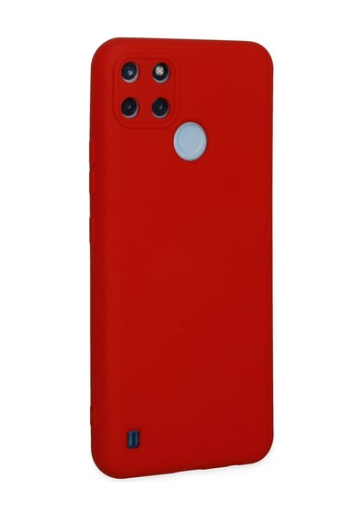 Newface - 549 - Realme C25y Kılıf Nano İçi Kadife Silikon - Kmrsfres - - Kırmızı