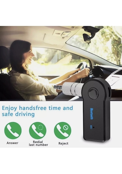 Kablosuz Bluetooth Aux Kiti 3.5 Mm Stereo Ses Alıcısı, Araç Ve Ev Ses Sistemleri Uyumlu Adaptör