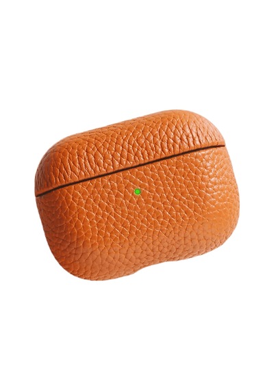 Piili Apple Uyumlu AirPods Pro 2 Leather Case Kulaklık Kılıfı Turuncu