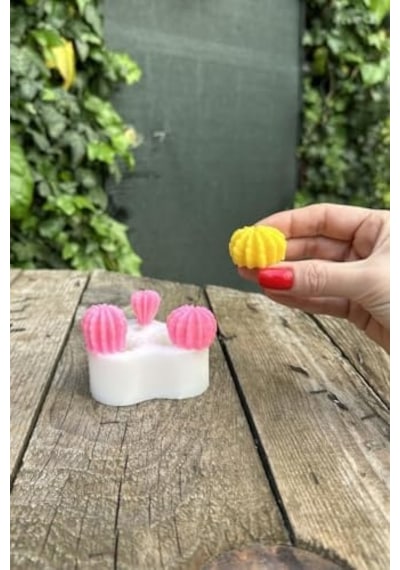 Ball Mini Üçlü Sukulent Mum Kalıbı Silikon 50 x 22