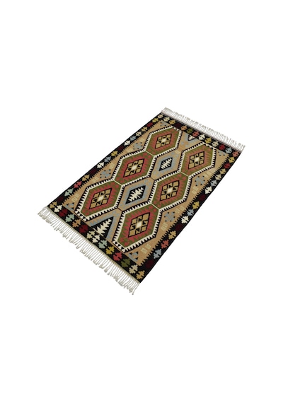 Kilim Antik El Dokuma Lüks Kula İzmir Yün Kilimi 0146 - Yeni - Çok Renkli