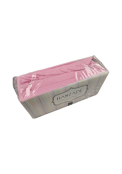 Hanzade %100 Pamuk Penye Lastikli Çift Kişilik Çarşaf Seti 160x200+30 - Pembe Pembe
