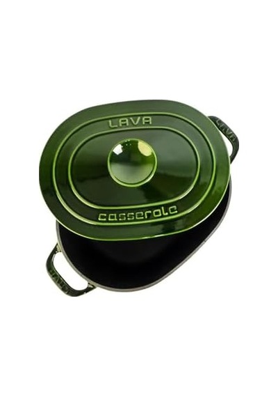Lava Döküm Oval Tencere Döküm Demir Kapak Experience Majolik Serisi Ölçü 24x33cm. 12v