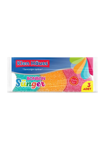 Klen Hauss Bonbon Sünger 3'lü - 8 Adet Tarı