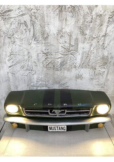 Işıklı Mustang Duvar Obje Araba ,haki