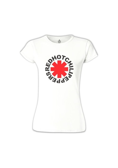 Rhcp - Logo Beyaz Kadın Tshirt 001
