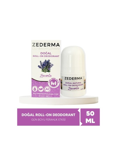 Zederma Doğal Roll-on Deodorant Lavanta
