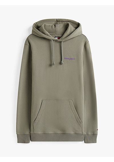 Tommy Hilfiger Tjm Reg Blur Scrpt Bck Hood Ext Erkek Yeşil Kazak - Dm0dm22112 Yeşil