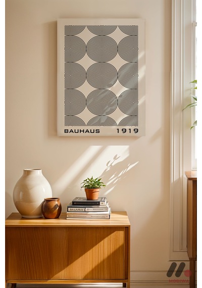 Bauhaus 1919 Spiral Desen, Çerçevesiz Yüksek Kalite Duvar Afişi - Modern Ev Dekorasyonu
