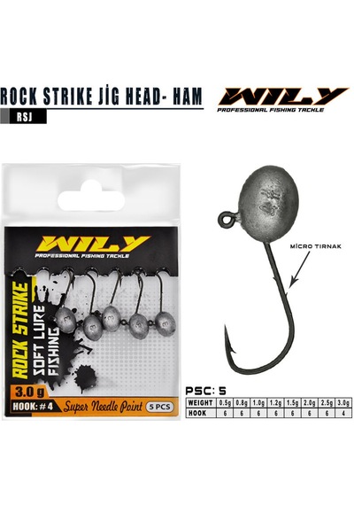 Wily Rock Strike Jighead 1.5 Gr