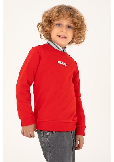U.S. Polo Assn. Erkek Çocuk Kırmızı Bisiklet Yaka Sweatshirt 50293567-VR030 U.S. Polo Assn. Erkek Çocuk Kırmızı Bisiklet Yaka Sweatshirt 50293567-VR030