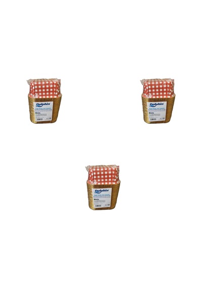 Dolphin Muffin Kare Kağıt Kırmızı Puantiyeli Altın Kek Kalıbı Kapsülü Kabı - 25 Adetlik 3 Paket Renkli