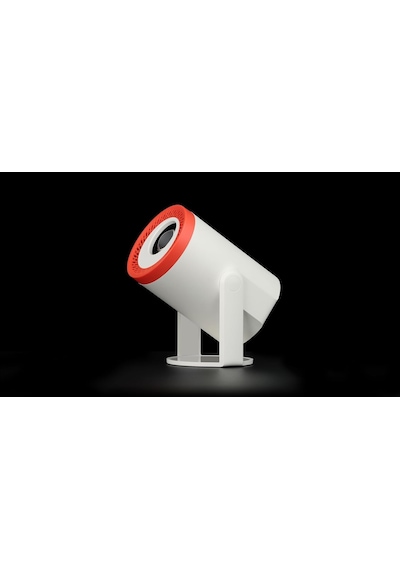 Turn1 Akıllı Android 14 Mini Projektör, 720p Çözünürlük, 200 Ansı Lümen, Wi-fi 6, 4k Destekli, Otomatik Düzeltme, Turuncu, Ev Sineması