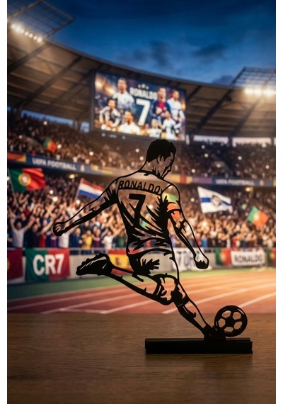 Cr7 Ronaldo Gamer Zone Tabela 3d Oyuncu Odası Dekoru Gaming Dekorasyon Masaüstü Gamer Biblo Oyun Odası Aksesuarı