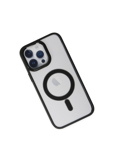 Apple iPhone Uyumlu  14 Pro Kılıf Room Magneticsafe Silikon -  Siyah