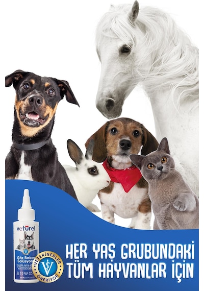 Veturel Kedi Göz Temizleme Solüsyonu Kedi Göz Damlası Kedi Kumu Kokusu Koku Giderici Pet 750ml - Göz Bakımı