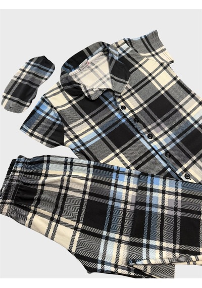 Aliş Kids Erkek Çocuk Pamuklu Gri Ekose Desenli Kısa Kollu Gömlek Yaka Düğmeli Yazlık Pijama Takımı Aliş Kids Erkek Çocuk Pamuklu Gri Ekose Desenli Kısa Kollu Gömlek Yaka Düğmeli Yazlık Pijama Takımı