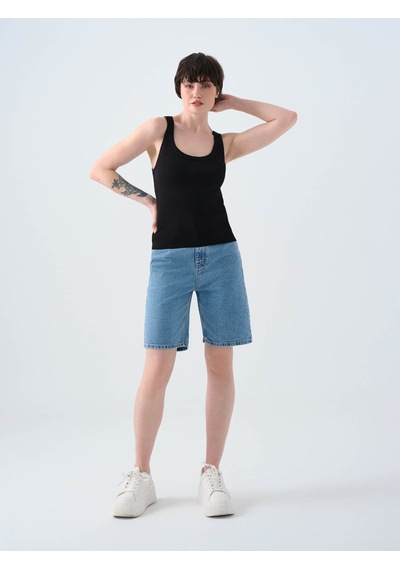 Loft Siyah Kadın Kolsuz T-shirt Lf2038440 Siyah