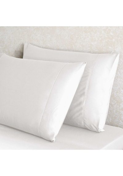 Linens Tencel 2'li Standart Yastık Kılıfı Beyaz