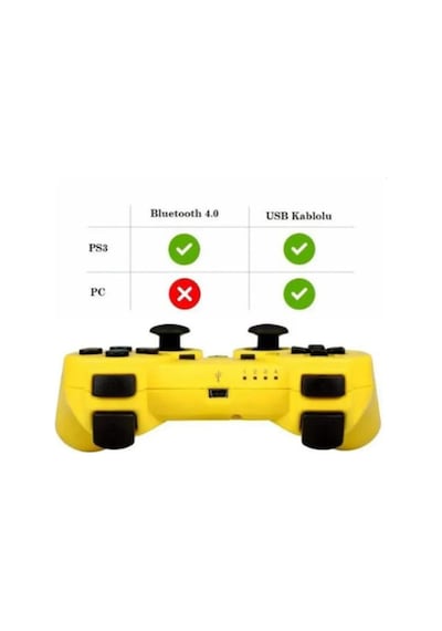 Leons Oyun Kolu Ps3 Uyumlu Gamepad Kol Ps3 Uyumlu Kablosuz Analog Oyun Kolu Şarjlı