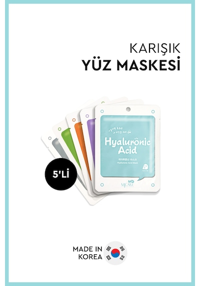 5'li Karışık Yüz Maskesi Asq