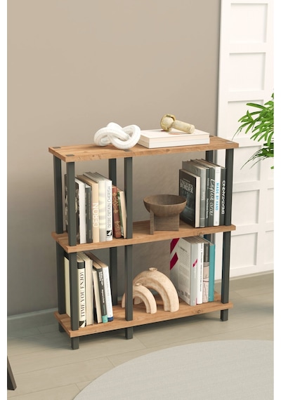 Mirada 3 Katlı Modern Kitaplık Dekoratif Çok Amaçlı Kitaplık Ve Organizer Çok Raflı Düzenleyici - Meşe Kahverengi Mirada 3 Katlı Modern Kitaplık Dekoratif Çok Amaçlı Kitaplık Ve Organizer Çok Raflı Düzenleyici - Meşe Kahverengi