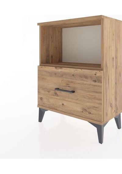 Arges Komodin Tek Çekmeceli 60x30x80 Çam-çam Çam