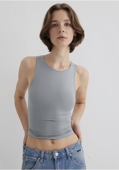 Mavi - Halter Yaka Gri Poliamid Atlet 1613499-70098 Gri