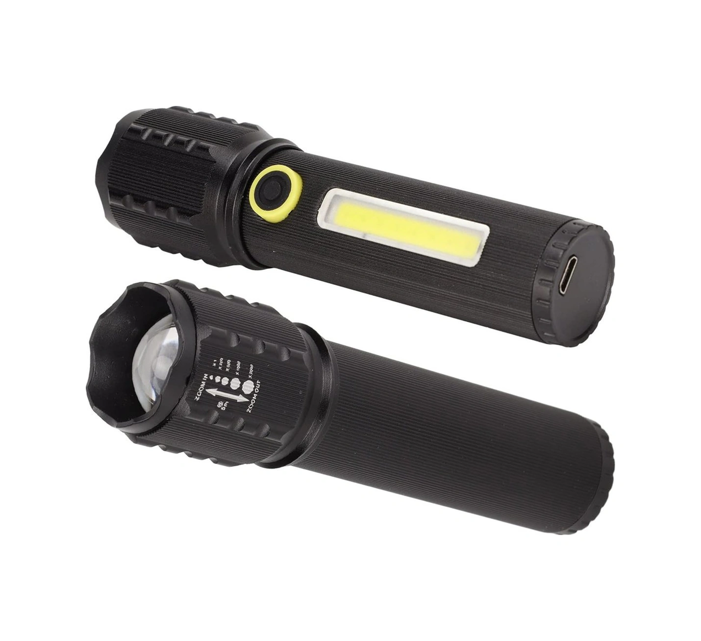 Powermaster Jf-72 Zoomlu Metal Kasa Profesyonel El Feneri Kırmızı - Siyah