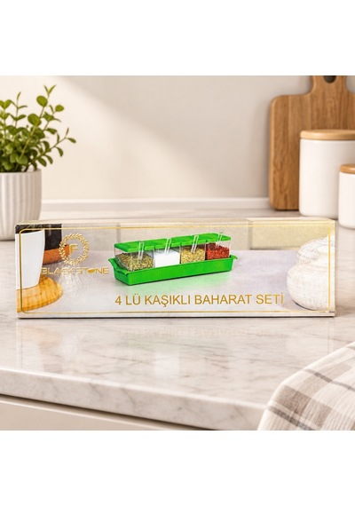 4 Parça Kaşıklı Kare Baharat Seti Diğer