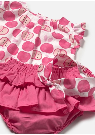 Kız Bebek Saç Bantlı Alt Üst Takım Pembe 1260 Pembe