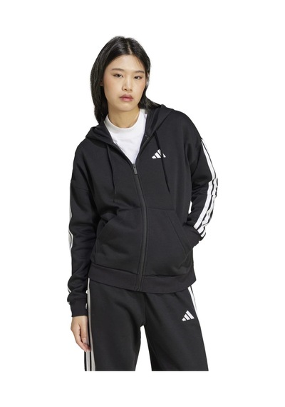 Adidas 3 Stripes Fleece Kadın Kapüşonlu Ceket Çok Renkli