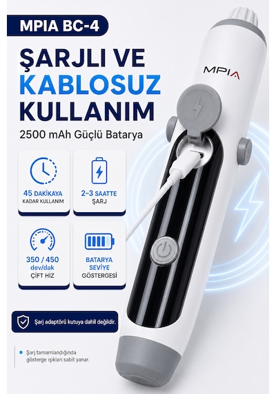 Şarjlı Ve Elektrikli Temizlik Fırçası Turbo Dönüş Teknolojisi Ipx7 Su Geçirmez 11 Başlık Dahil Mutfak, Banyo