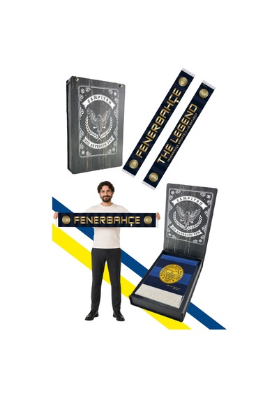 Fenerium Unısex Fenerbahçe The Legend Şal Lazer Kutu Hediyeli Lacivert