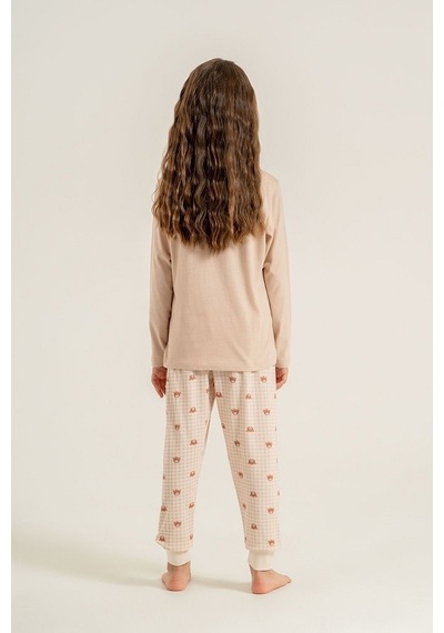 Roly Poly Rp3915-g Kız Çocuk Pijama Takımı Pudra Roly Poly Rp3915-g Kız Çocuk Pijama Takımı Pudra