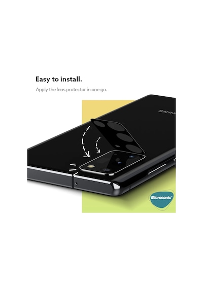Microsonic Samsung Uyumlu Galaxy Note 20 Kamera Koruma Camı V2 Siyah