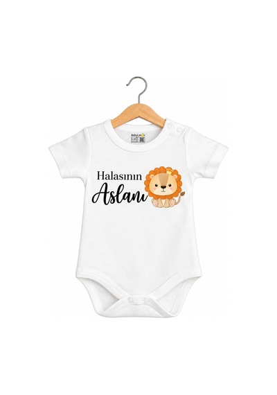 Babylimon Halasının Aslanı Kısa Kol Çıtçıtlı Bebek Body Beyaz - 936542259 Beyaz
