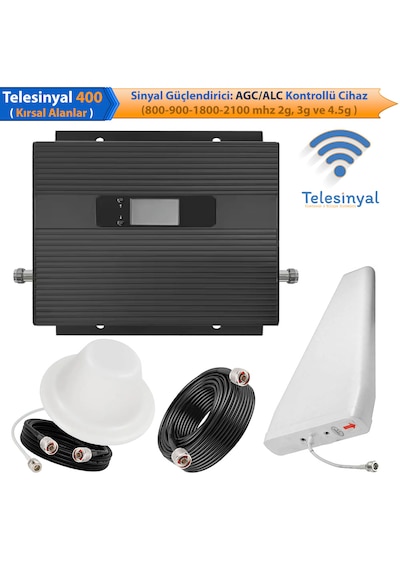 Telesinyal 400 Şehir Merkezi 800-900-1800-2100 Mhz Dört Bantlı Agc/alc Kontrollü Gsm Sinyal Güçlendirici